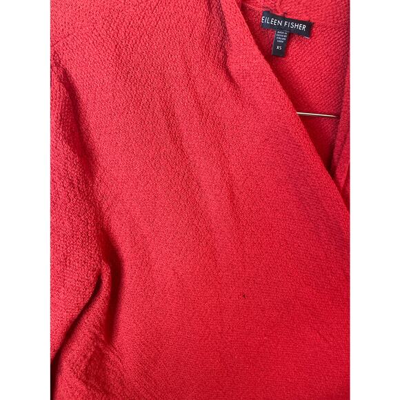 EILEEN FISHER 100% Wool Angle Front Cascade Open Front Cardigan Size XS - Picture 7 of 7